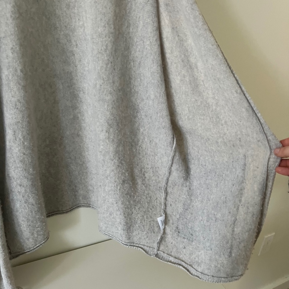 Halogen One Size Gray Open Front 100% Cashmere 3/… - image 5